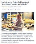 Link naar artikel: Ludieke actie: Duitse bakker doopt 'Amerikaner' om tot 'Grönländer'